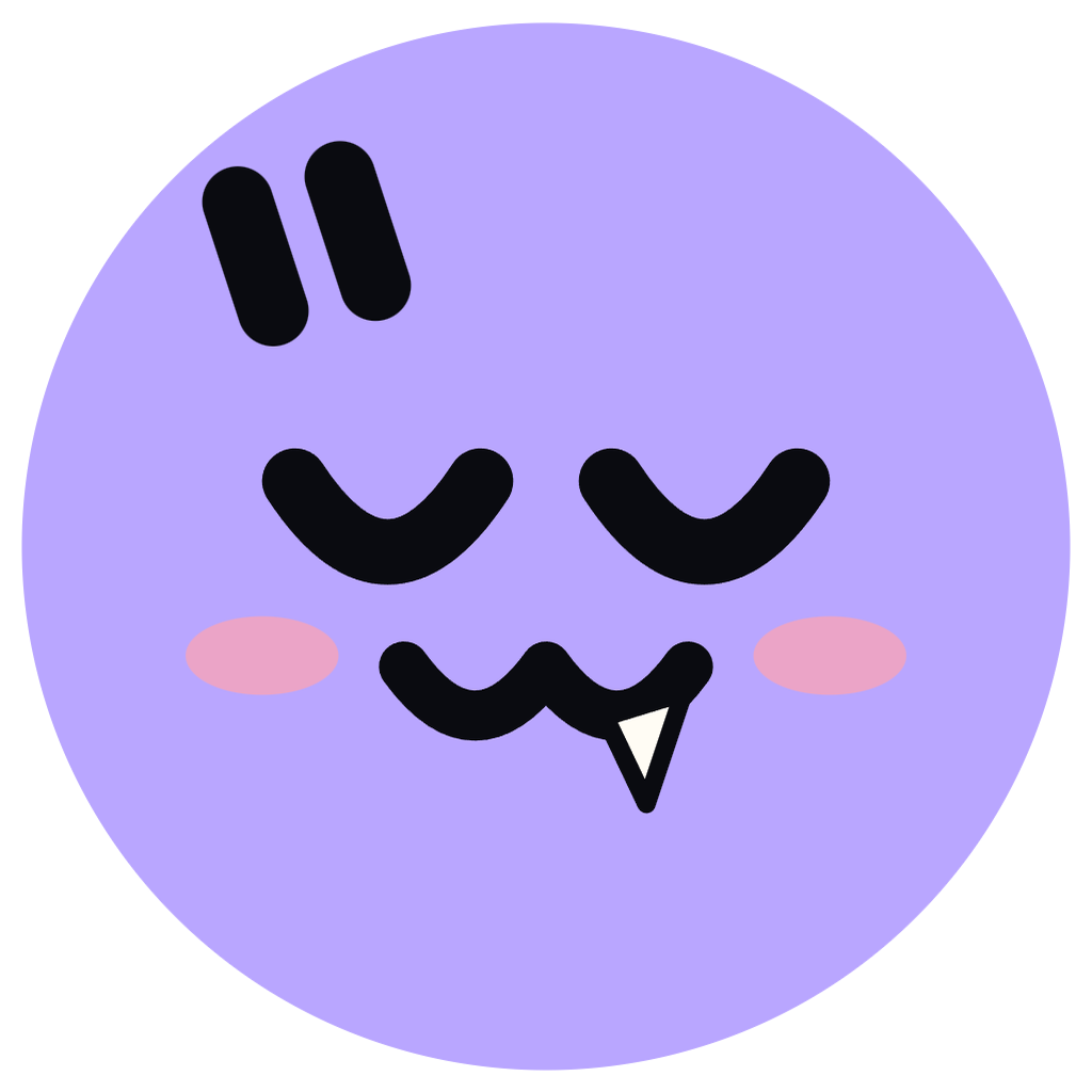 The uwu face icon in colour